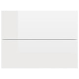 NNEVL Bedside Cabinet High Gloss White 40x30x30 cm Chipboard