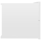 NNEVL Bedside Cabinet High Gloss White 40x30x30 cm Chipboard