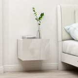 NNEVL Bedside Cabinet High Gloss White 40x30x30 cm Chipboard