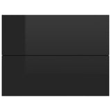 NNEVL Bedside Cabinet High Gloss Black 40x30x30 cm Chipboard