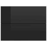 NNEVL Bedside Cabinets 2 pcs High Gloss Black 40x30x30 cm Chipboard