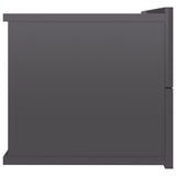 NNEVL Bedside Cabinet High Gloss Grey 40x30x30 cm Chipboard