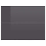 NNEVL Bedside Cabinets 2 pcs High Gloss Grey 40x30x30 cm Chipboard