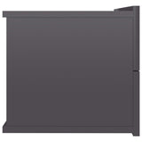NNEVL Bedside Cabinets 2 pcs High Gloss Grey 40x30x30 cm Chipboard
