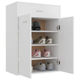 NNEVL Shoe Cabinet White 60x35x84 cm Engineered Wood