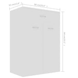 NNEVL Shoe Cabinet White 60x35x84 cm Engineered Wood
