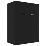 NNEVL Shoe Cabinet Black 60x35x84 cm Engineered Wood