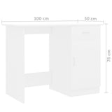 NNEVL Desk White 100x50x76 cm Chipboard