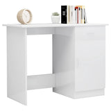 NNEVL Desk High Gloss White 100x50x76 cm Chipboard