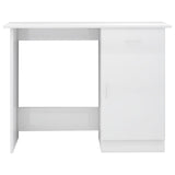 NNEVL Desk High Gloss White 100x50x76 cm Chipboard