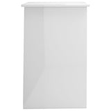 NNEVL Desk High Gloss White 100x50x76 cm Chipboard