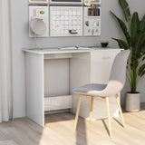 NNEVL Desk High Gloss White 100x50x76 cm Chipboard