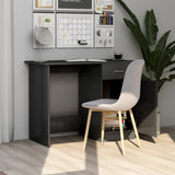 NNEVL Desk High Gloss Grey 100x50x76 cm Chipboard