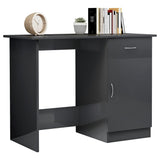 NNEVL Desk High Gloss Grey 100x50x76 cm Chipboard