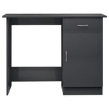 NNEVL Desk High Gloss Grey 100x50x76 cm Chipboard