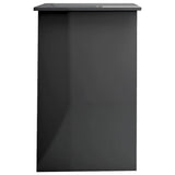 NNEVL Desk High Gloss Grey 100x50x76 cm Chipboard