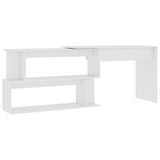 NNEVL Corner Desk White 200x50x76 cm Engineered Wood