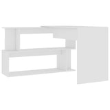 NNEVL Corner Desk White 200x50x76 cm Engineered Wood