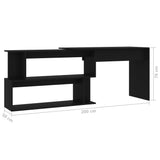 NNEVL Corner Desk Black 200x50x76 cm Chipboard