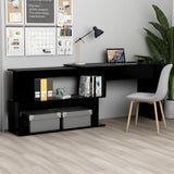 NNEVL Corner Desk Black 200x50x76 cm Chipboard