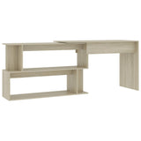 NNEVL Corner Desk Sonoma Oak 200x50x76 cm Chipboard