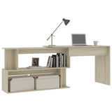 NNEVL Corner Desk Sonoma Oak 200x50x76 cm Chipboard