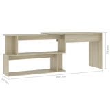 NNEVL Corner Desk Sonoma Oak 200x50x76 cm Chipboard
