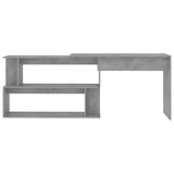 NNEVL Corner Desk Concrete Grey 200x50x76 cm Chipboard