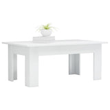 NNEVL Coffee Table High Gloss White 100x60x42 cm Chipboard