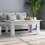 NNEVL Coffee Table High Gloss White 100x60x42 cm Chipboard