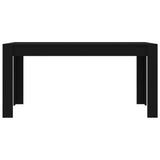 NNEVL Dining Table Black 160x80x76 cm Chipboard