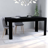NNEVL Dining Table Black 160x80x76 cm Chipboard