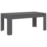 NNEVL Dining Table Grey 180x90x76 cm Chipboard