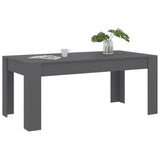 NNEVL Dining Table Grey 180x90x76 cm Chipboard