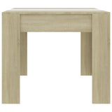 NNEVL Dining Table White and Sonoma Oak 180x90x76 cm Chipboard