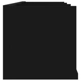 NNEVL CD Wall Shelf Black 75x18x18 cm Chipboard