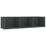 NNEVL CD Wall Shelf Grey 75x18x18 cm Chipboard