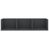 NNEVL CD Wall Shelf Grey 75x18x18 cm Chipboard