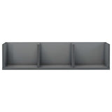 NNEVL CD Wall Shelf High Gloss Grey 75x18x18 cm Chipboard