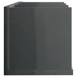 NNEVL CD Wall Shelf High Gloss Grey 75x18x18 cm Chipboard