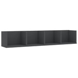NNEVL CD Wall Shelf Grey 100x18x18 cm Chipboard