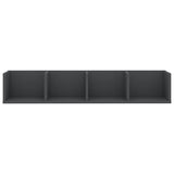 NNEVL CD Wall Shelf Grey 100x18x18 cm Chipboard
