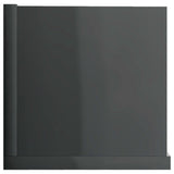 NNEVL CD Wall Shelf High Gloss Grey 100x18x18 cm Chipboard