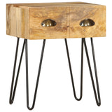 NNEVL Bedside Cabinet 40x30x50 cm Solid Mango Wood