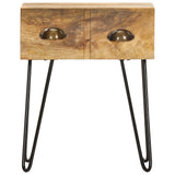 NNEVL Bedside Cabinet 40x30x50 cm Solid Mango Wood