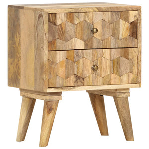 NNEVL Bedside Cabinet 40x30x50 cm Solid Mango Wood
