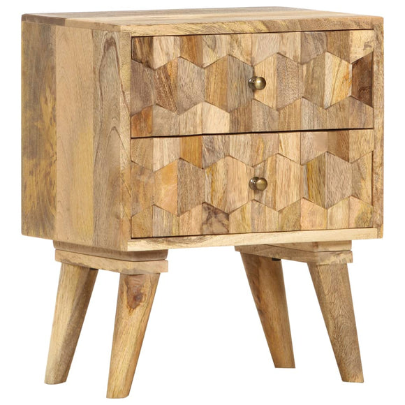 NNEVL Bedside Cabinet 40x30x50 cm Solid Mango Wood