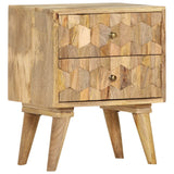 NNEVL Bedside Cabinet 40x30x50 cm Solid Mango Wood