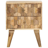 NNEVL Bedside Cabinet 40x30x50 cm Solid Mango Wood