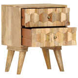 NNEVL Bedside Cabinet 40x30x50 cm Solid Mango Wood